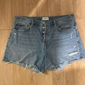 Agolde Parker Long Shorts Swapmeet 31 cut offs high waist